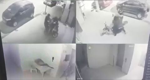 圖為邱某在馬尼拉市仙沓古律斯區被綁架的視頻在網上瘋傳。
