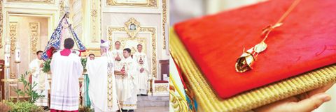 安智布洛教堂在社交媒體上分享了教宗方濟各的金玫瑰照片。