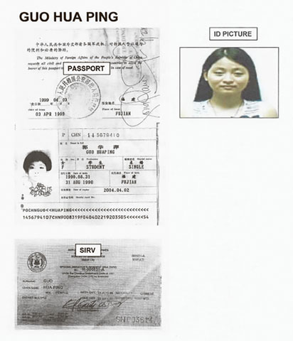 參議員張僑偉昨日向媒體發佈疑似丹轆省班班鎮鎮長郭華萍的護照和投資簽證。
