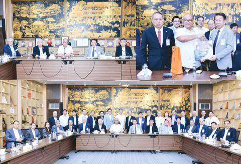 上圖本會領導與Lacanilao處長座談交流。